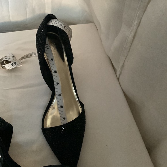 Coach Black Stones Embellished Pointy Toe D’orsay Party Pumps 11 - Picture 6 of 7